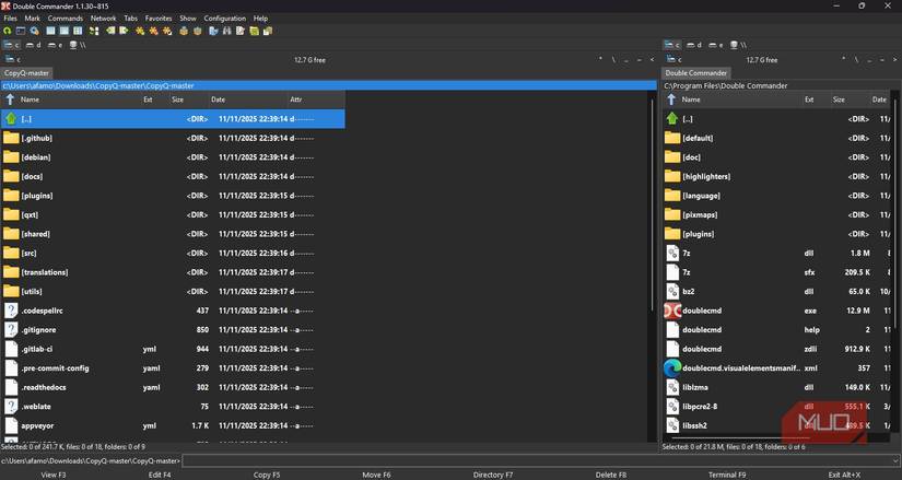 Exploring compressed files with Double Commander