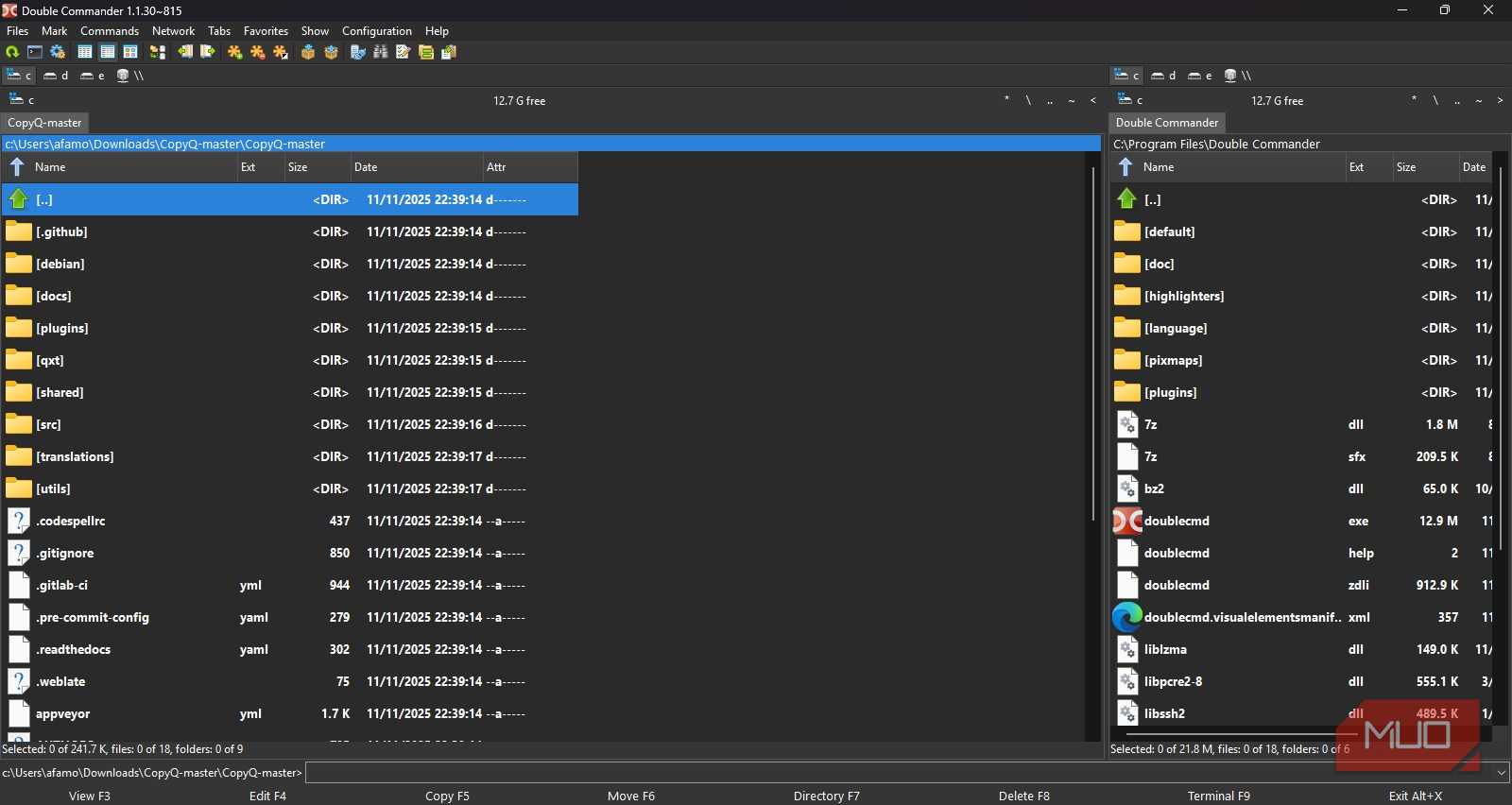 Exploring compressed files with Double Commander