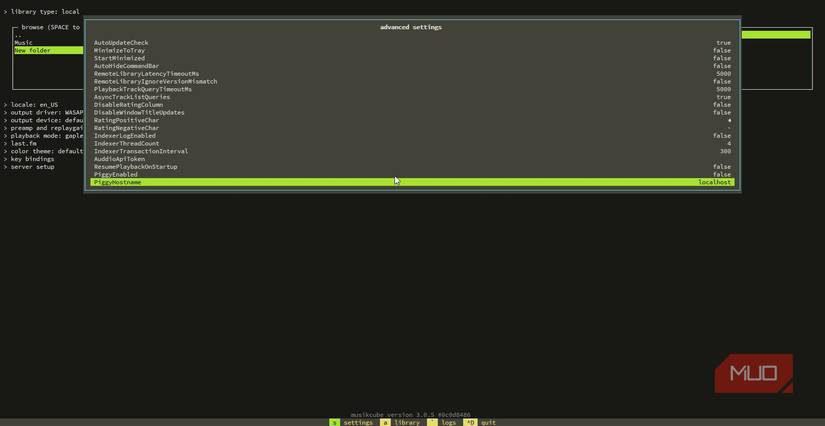 Extra configuration for MusikCube
