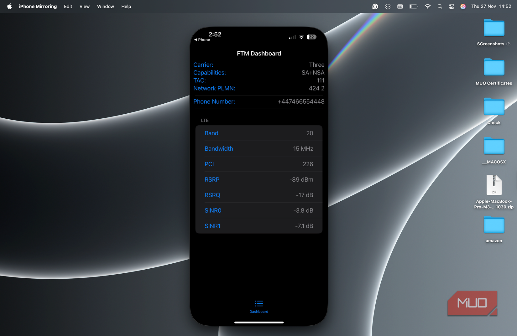 Field Test Mode on iPhone