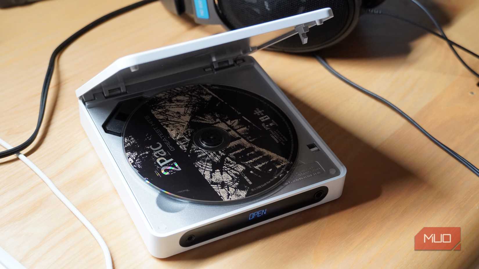 A CD in the Fiio DM13 portable CD player.