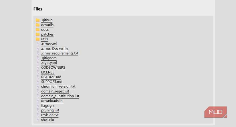 Files from the Ungoogled Chromium project