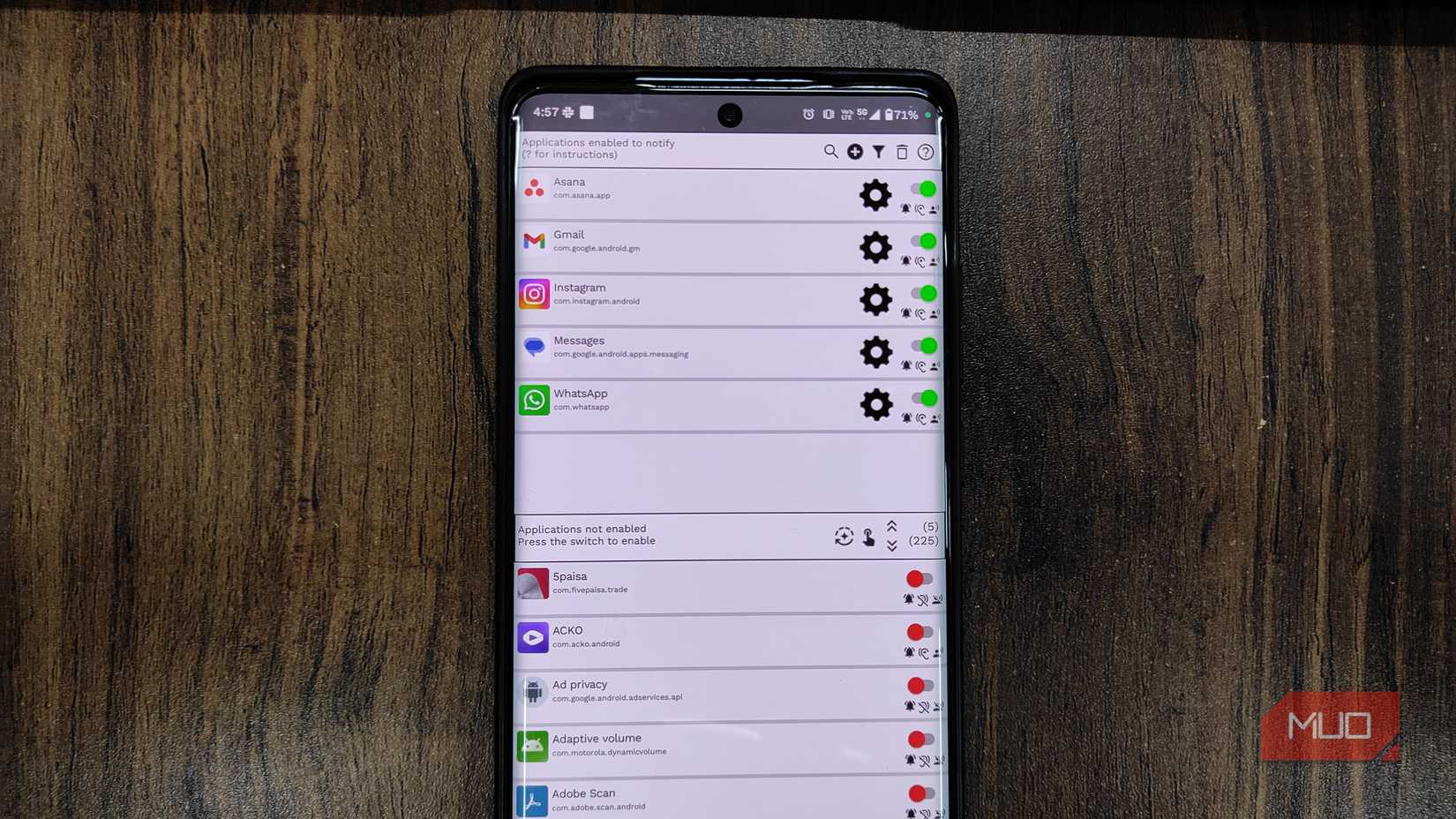 FNR notification reader supported app list.