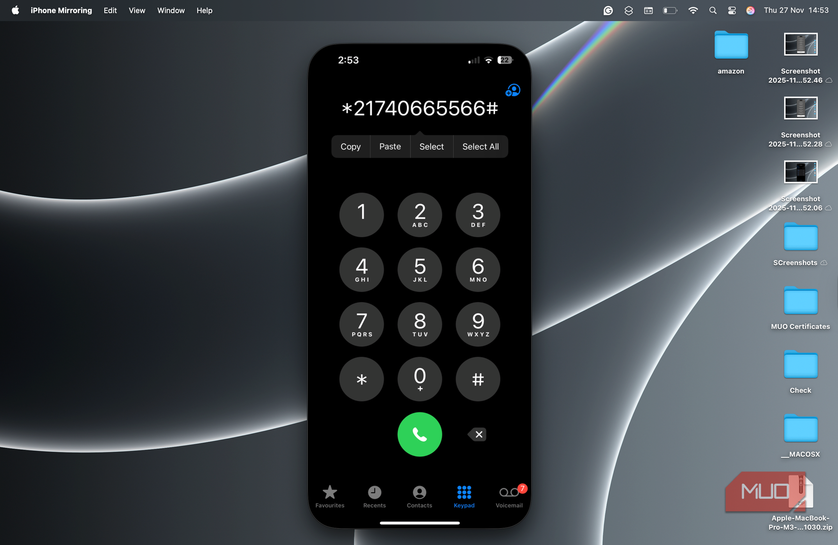 Forward calls to a specific number