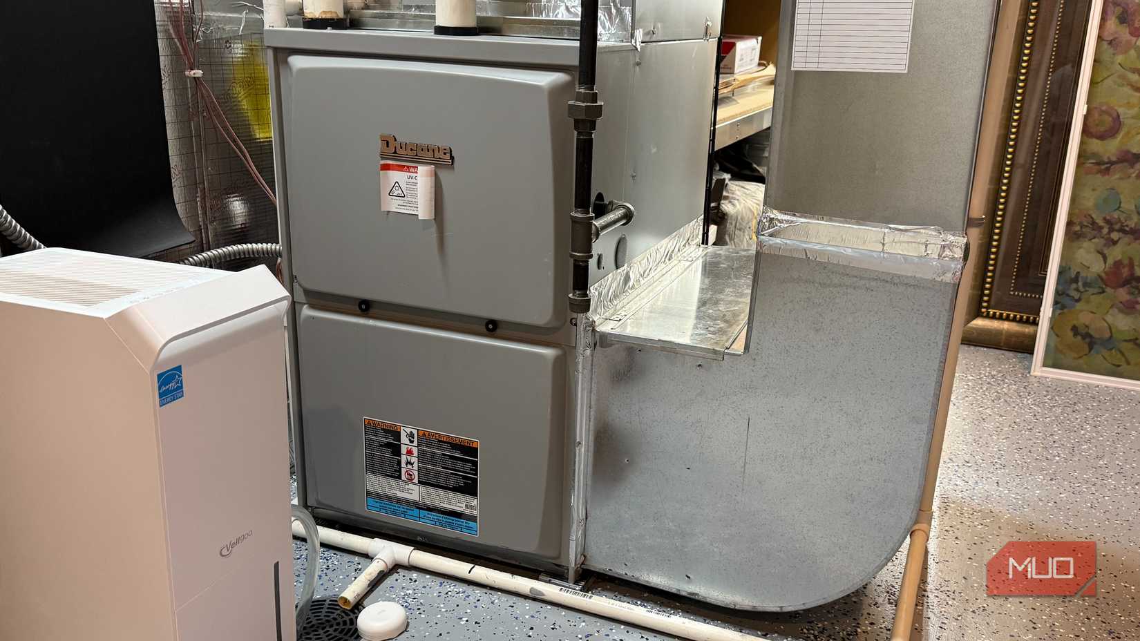 gas furnace in basement