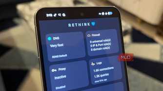ReThink DNS app stat tab running on a Google Pixel