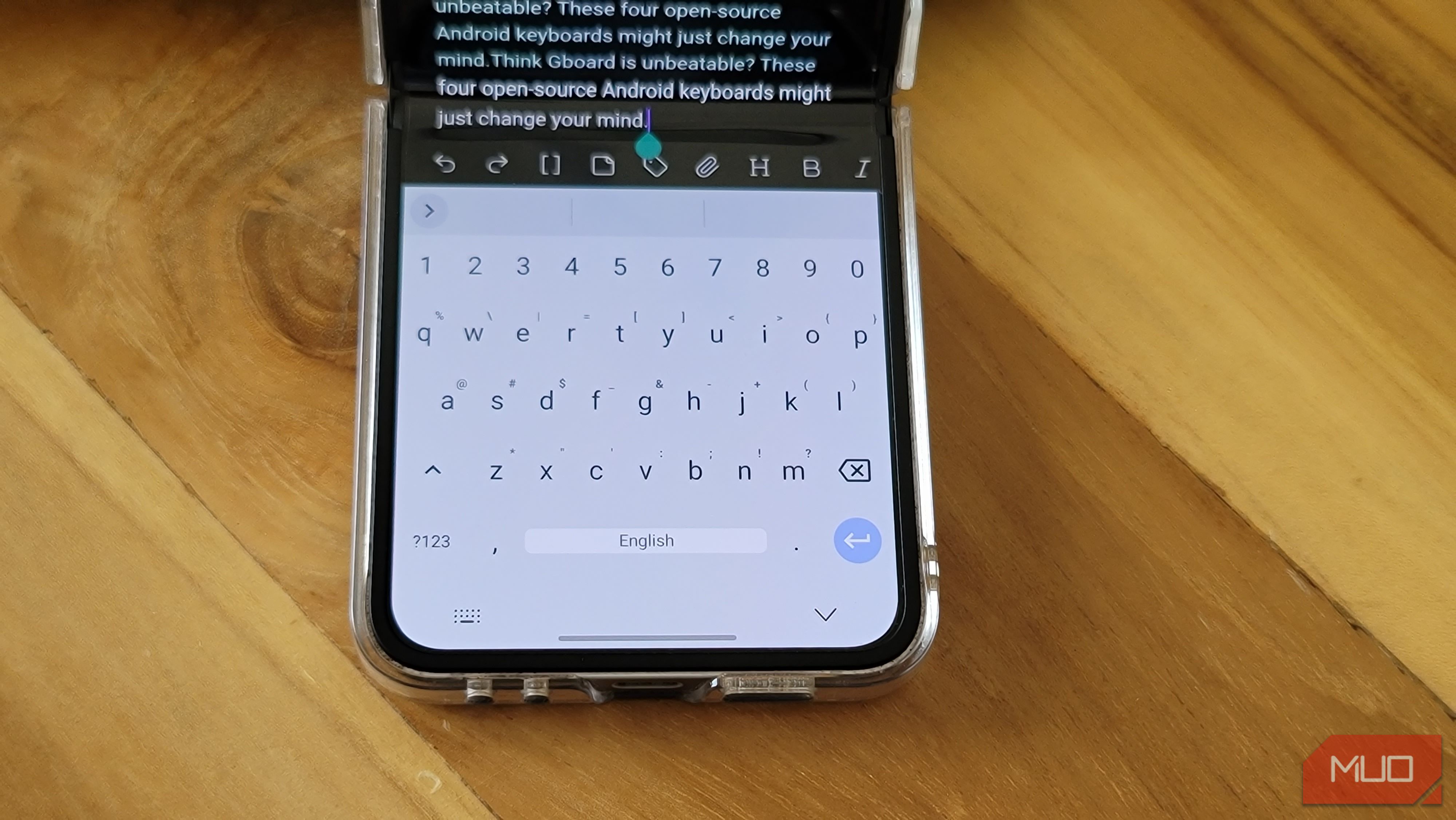 HeliBoard open in samsung Galaxy Z Flip 6 