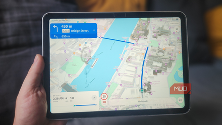 The HERE WeGo interface with a Westminster view.