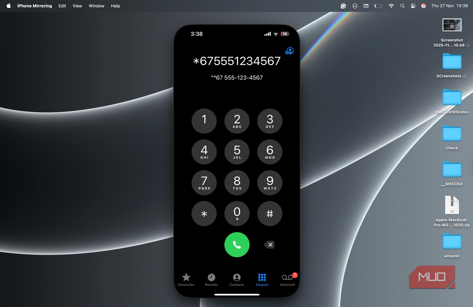 Hide Caller ID for one call