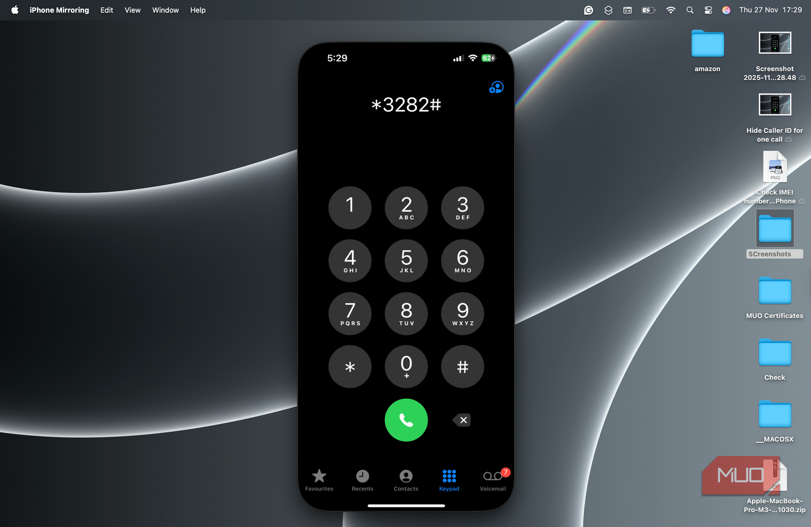 iPhone code to check data usage