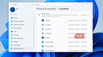 Location access history in Windows 11
