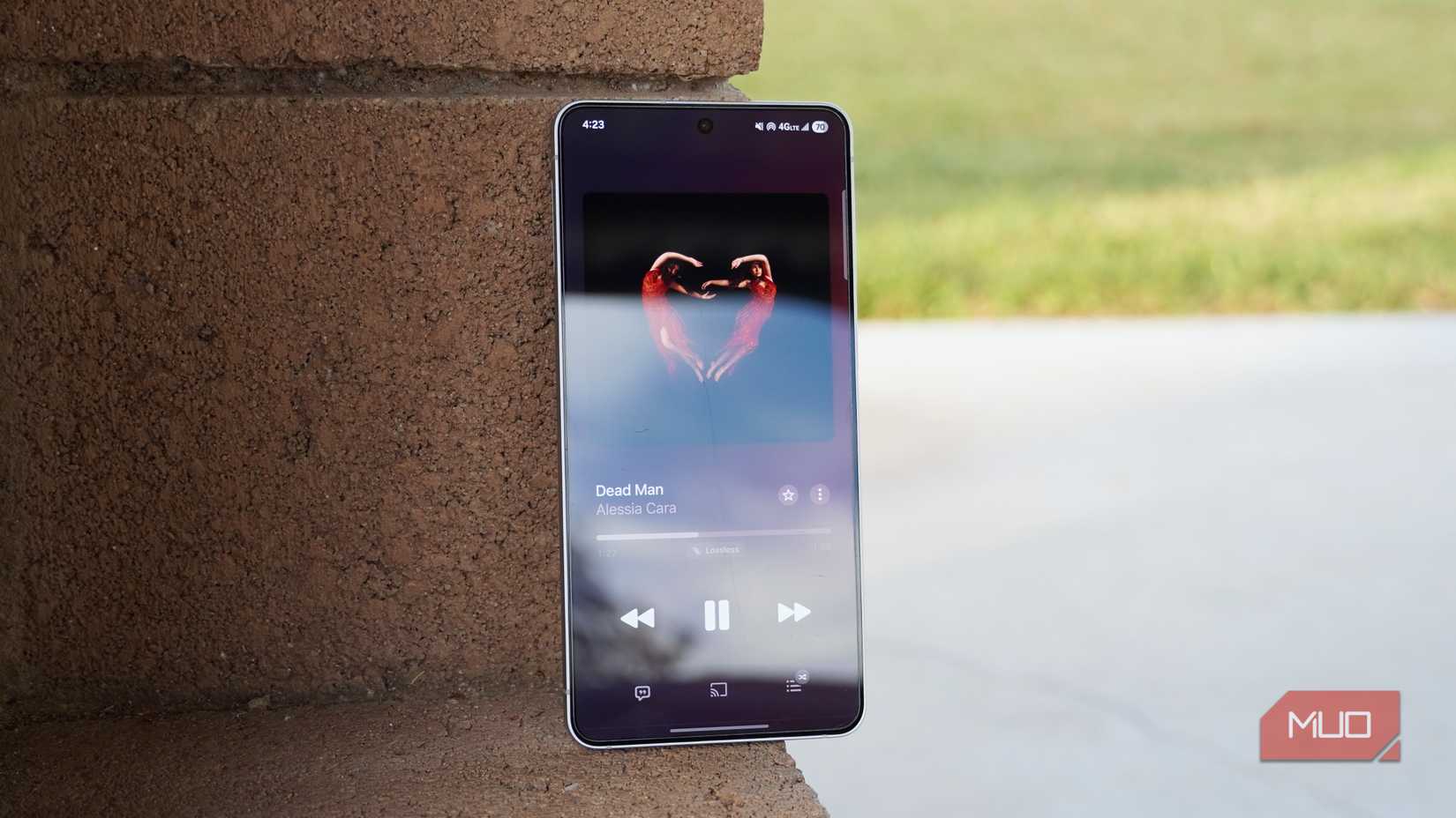 An Android phone playing lossless audio.
