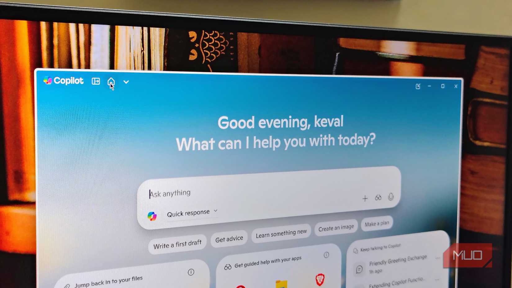 Microsoft Copilot AI en una PC con Windows 11.