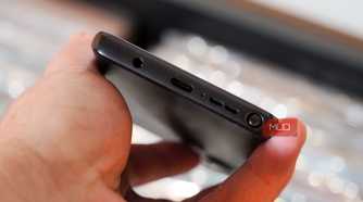 The headphone jack and USB-C port on the Moto G Stylus 5G 2023.