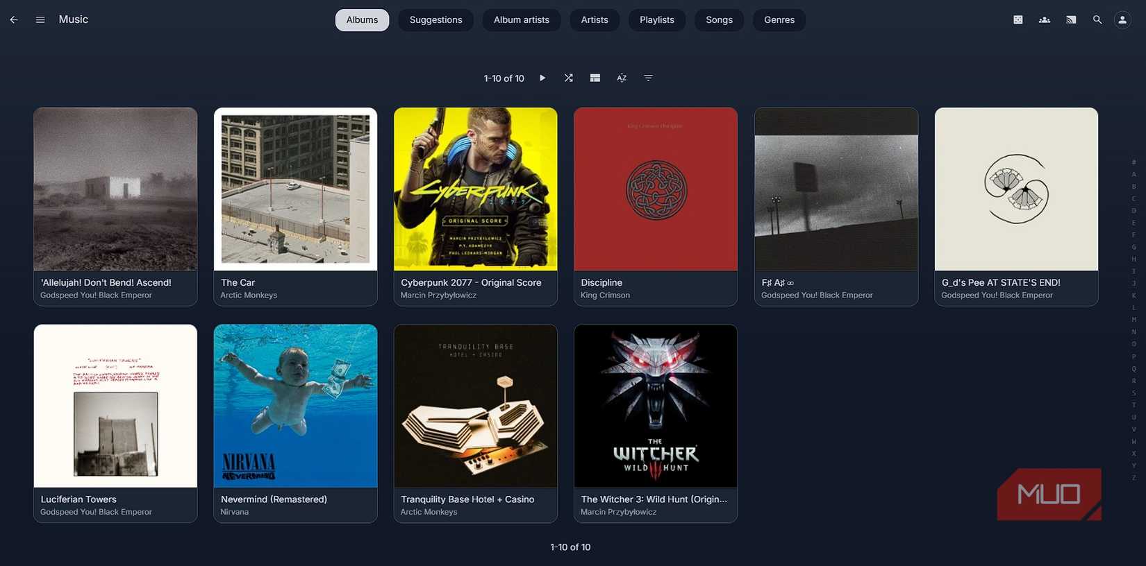 Music collection in Jellyfin