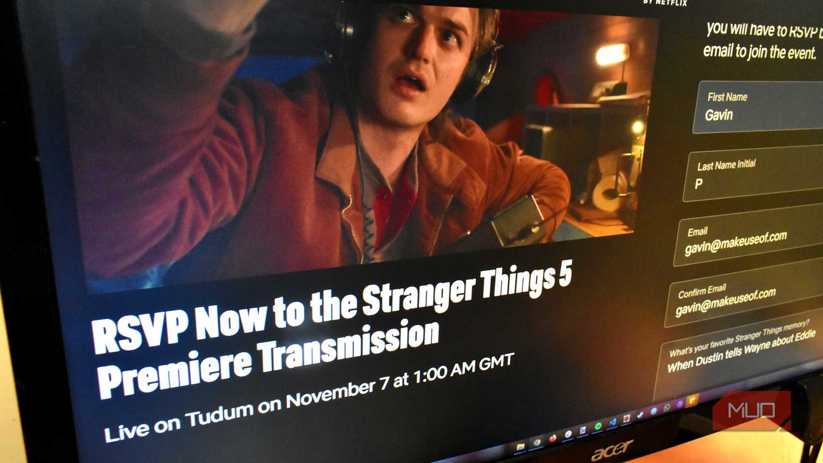netflix tudum stranger things 5 preview sign up page.