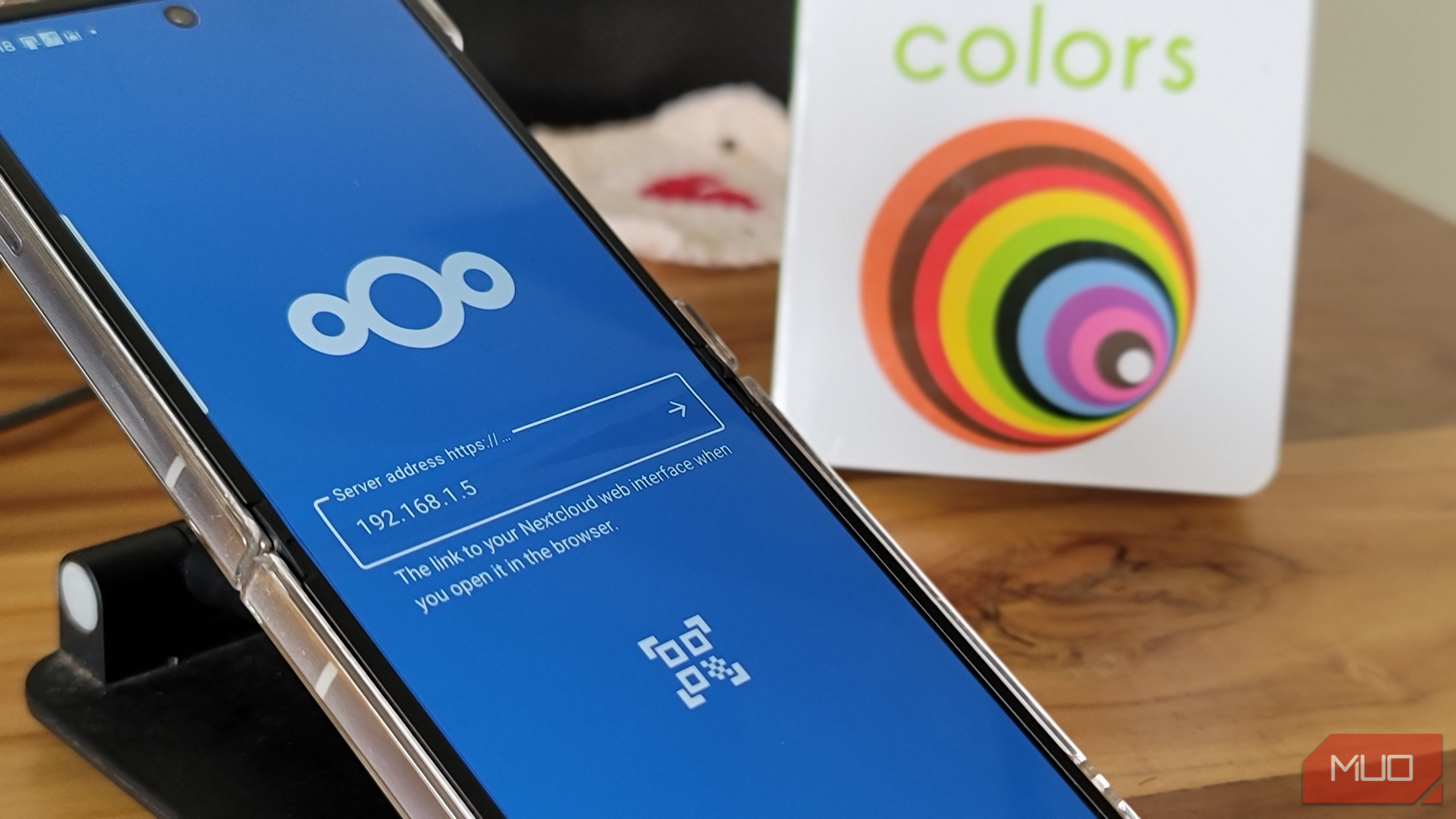NextCloud app login screen on Samsung Galaxy Z Flip 6