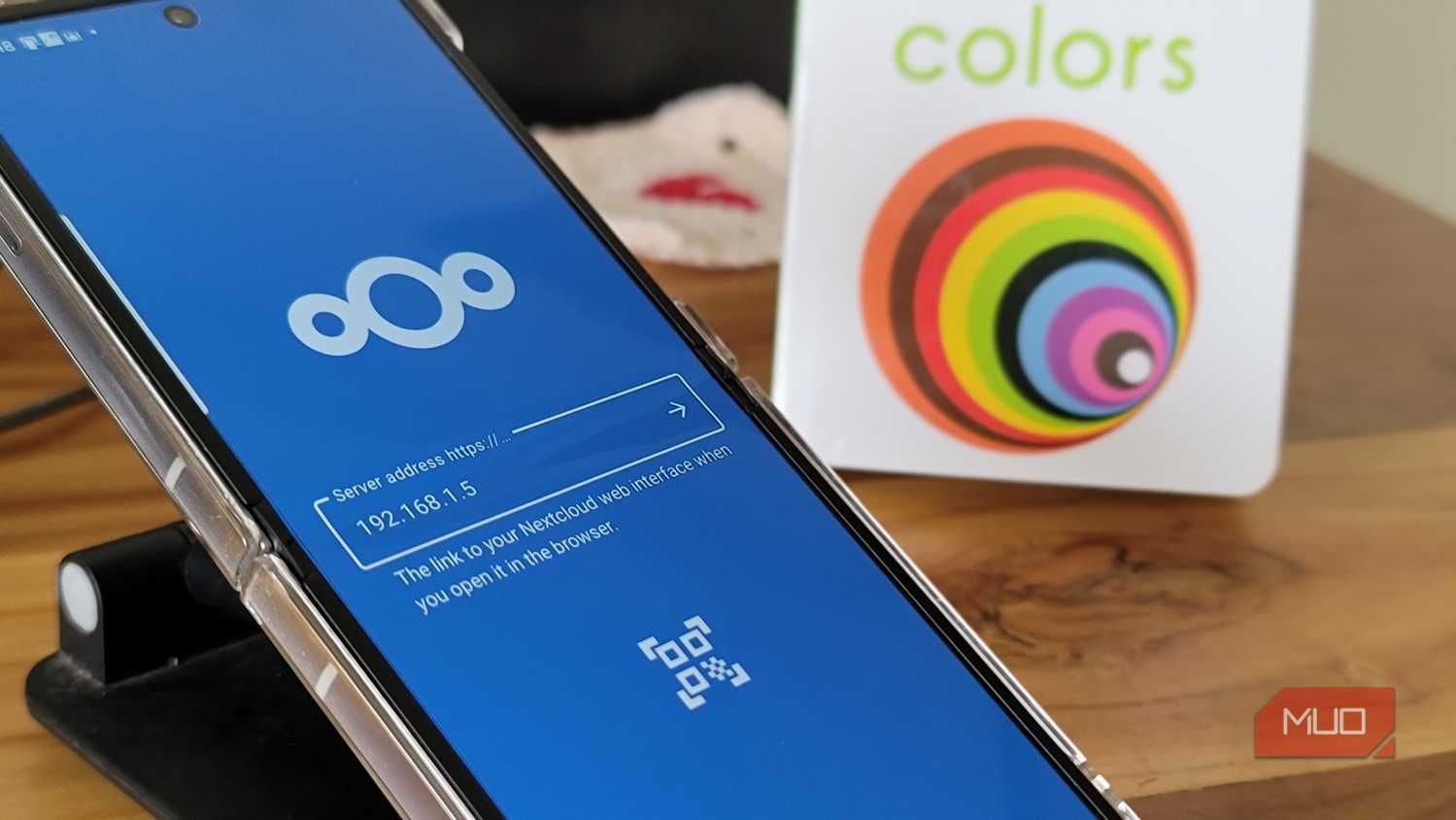 NextCloud app login screen on Samsung Galaxy Z Flip 6