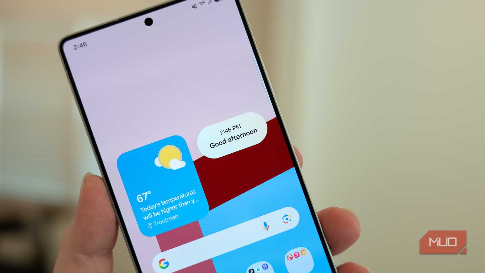 Now Brief widget running on the Samsung Galaxy S25 Ultra.