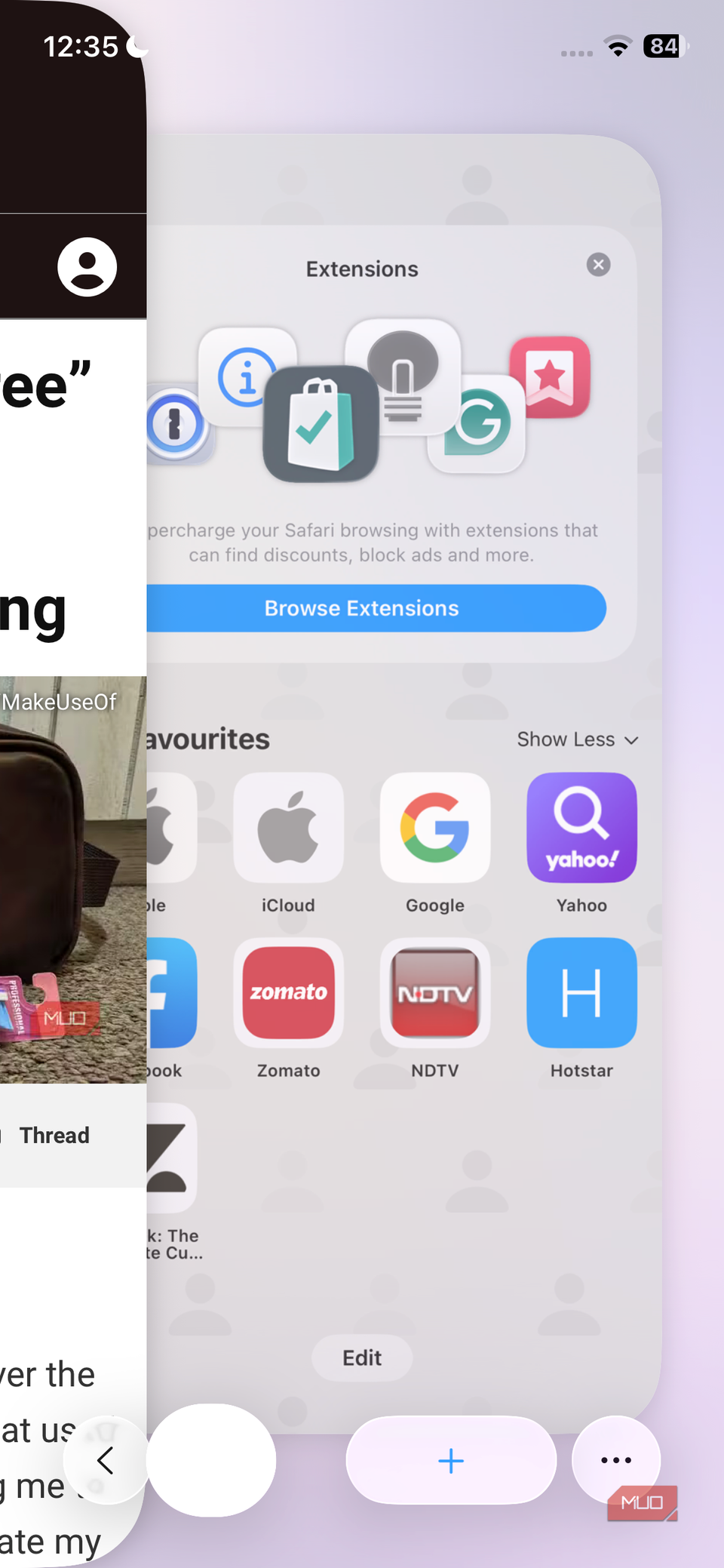Opening new tab in Safari for iPhone