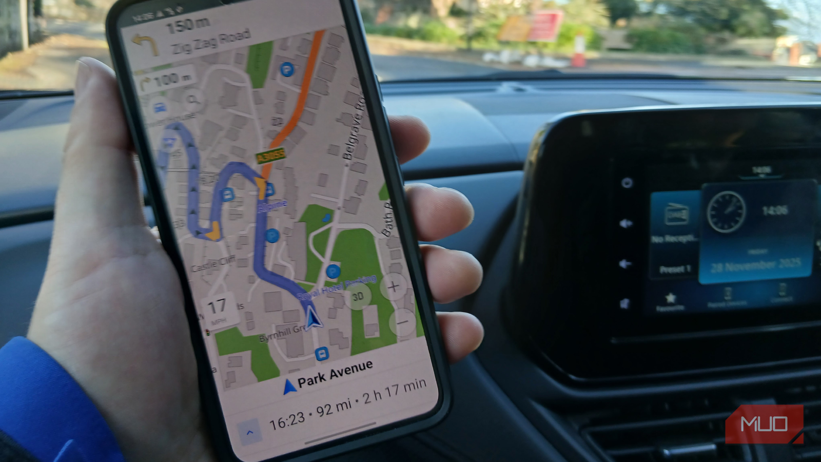 Best Road Trip Apps: What to Download for Navigation, Lodging, and Budget 2 Google Maps offline navigation screen showing saved road trip route through rural highway
