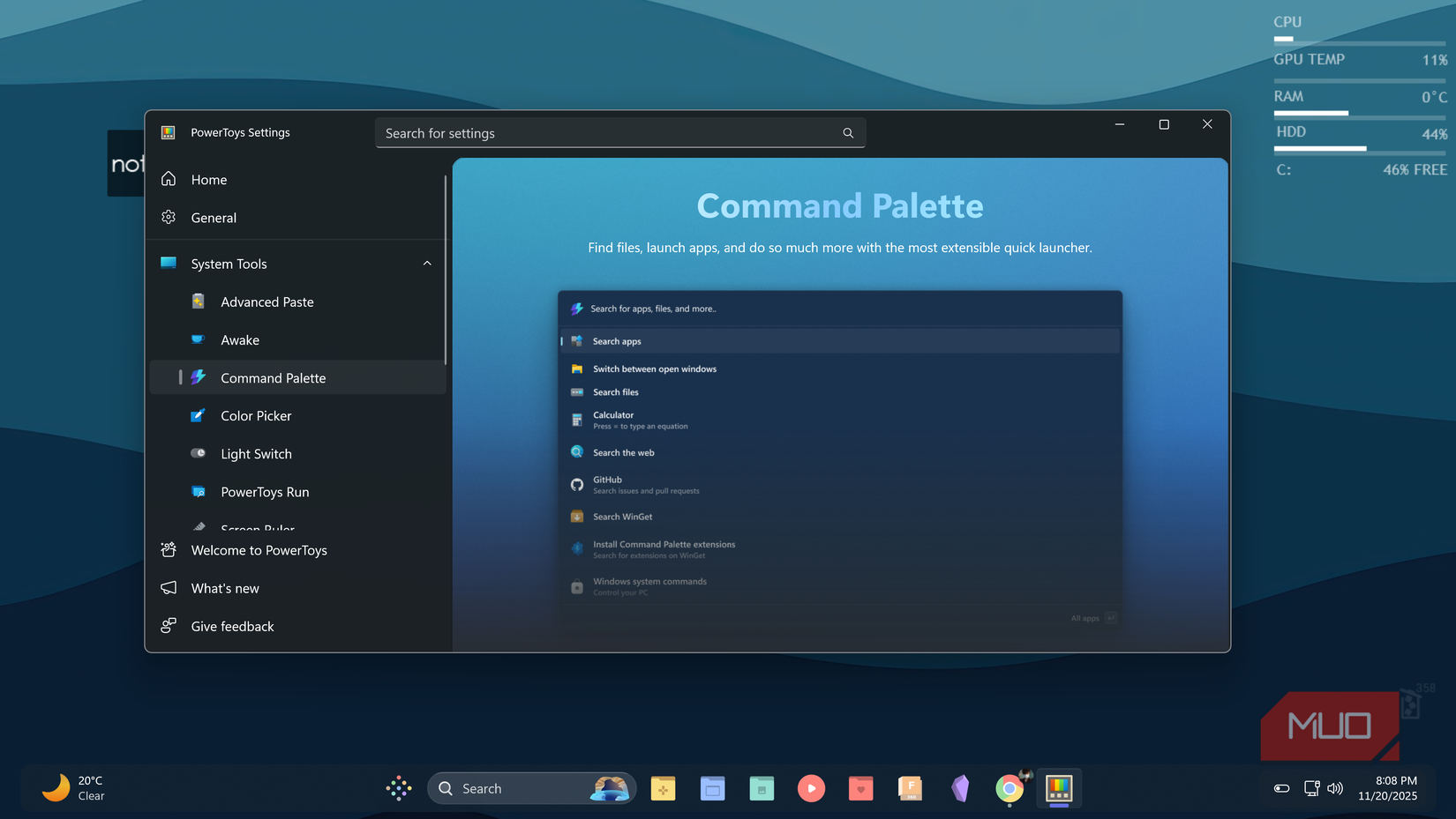 PowerToys already comes with Command Pallete