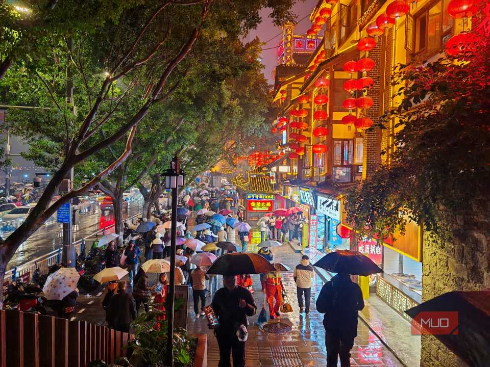 rainy night in an asian city.