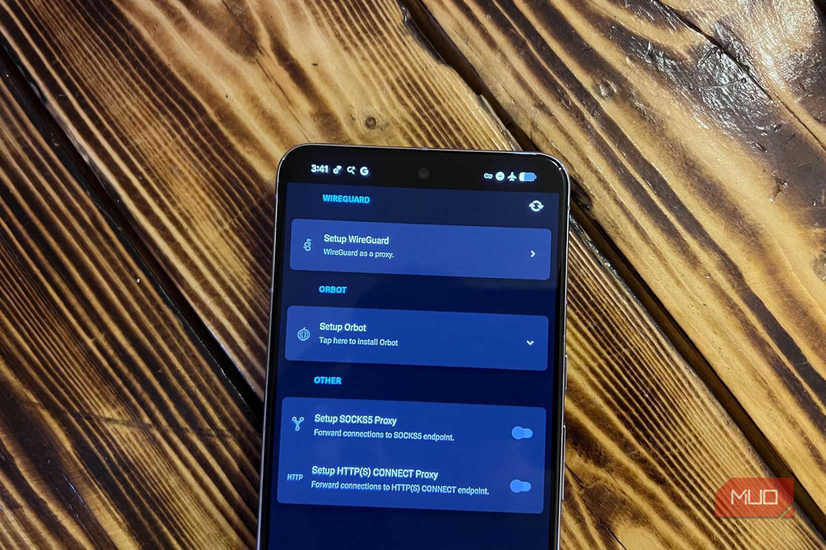 ReThink DNS app VPN set up page