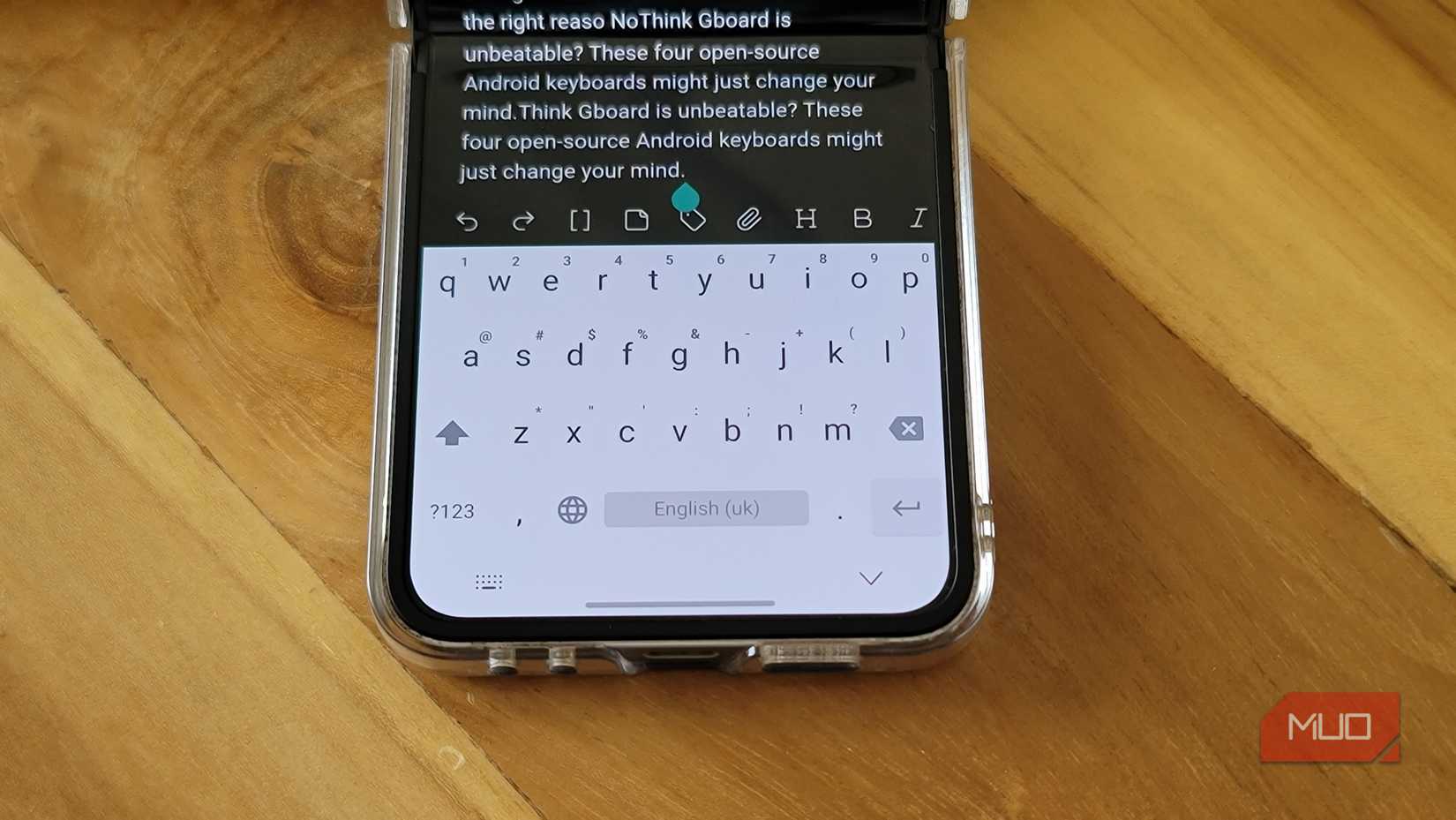 SimpleKeyboard open in samsung Galaxy Z Flip 6 