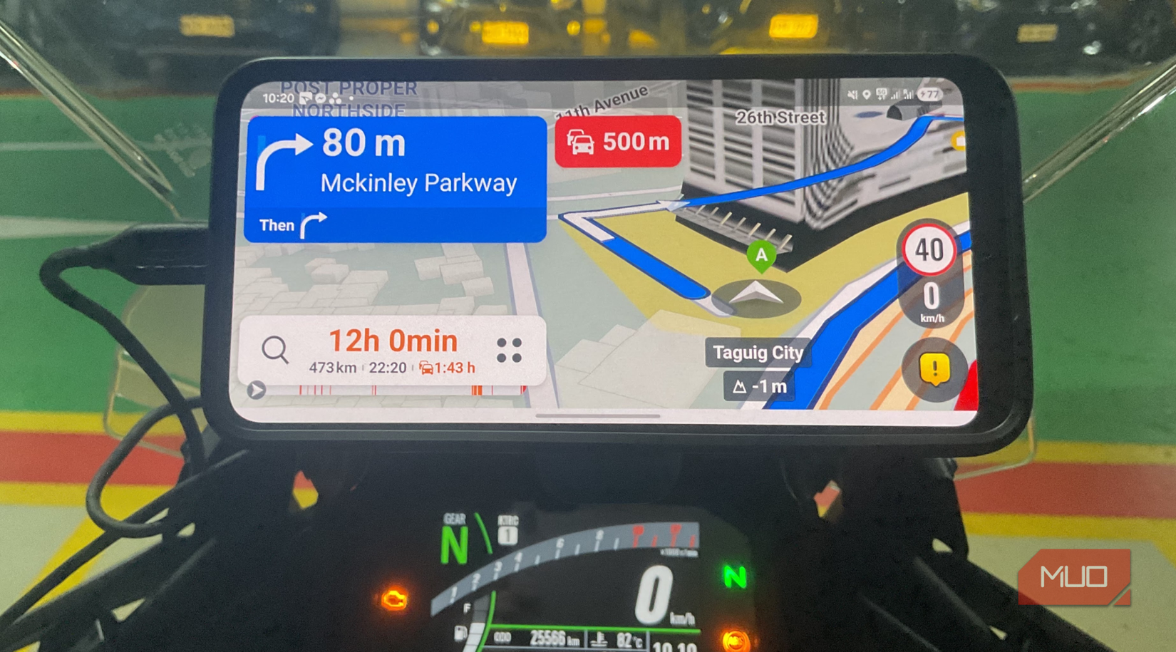 Planificación de una ruta en Sygic.