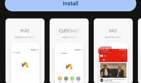 The Google Play Store page for the Via Browser app.