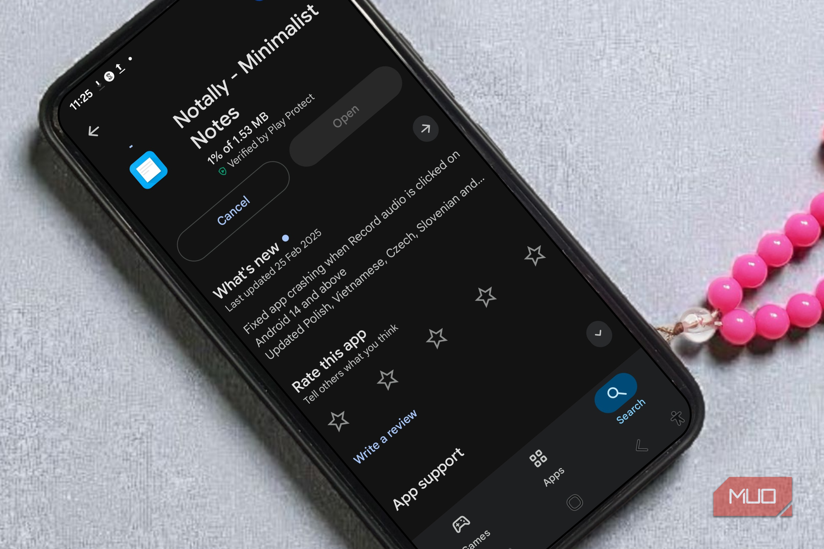 The Notally app in Google Play Store.