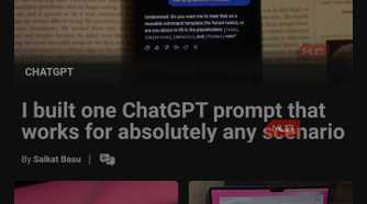 The Via browser's main menu, scrolled to the bottom section.