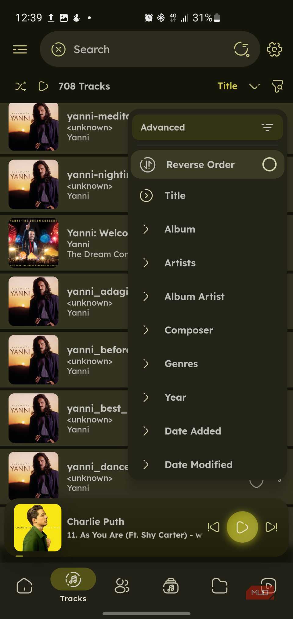 گزایههای فیلتر ترکها در نامیدا.