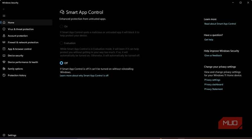 Using Smart App Control as a check for malware