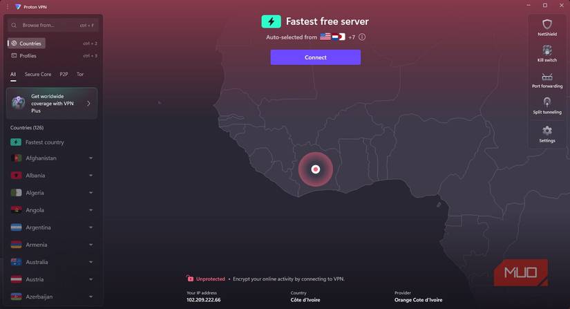 ProtonVPN でデフォルトで最速のサーバーを使用する