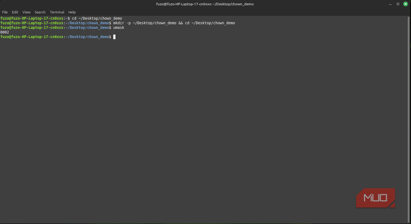 Using umask to define how new files inherit access rights