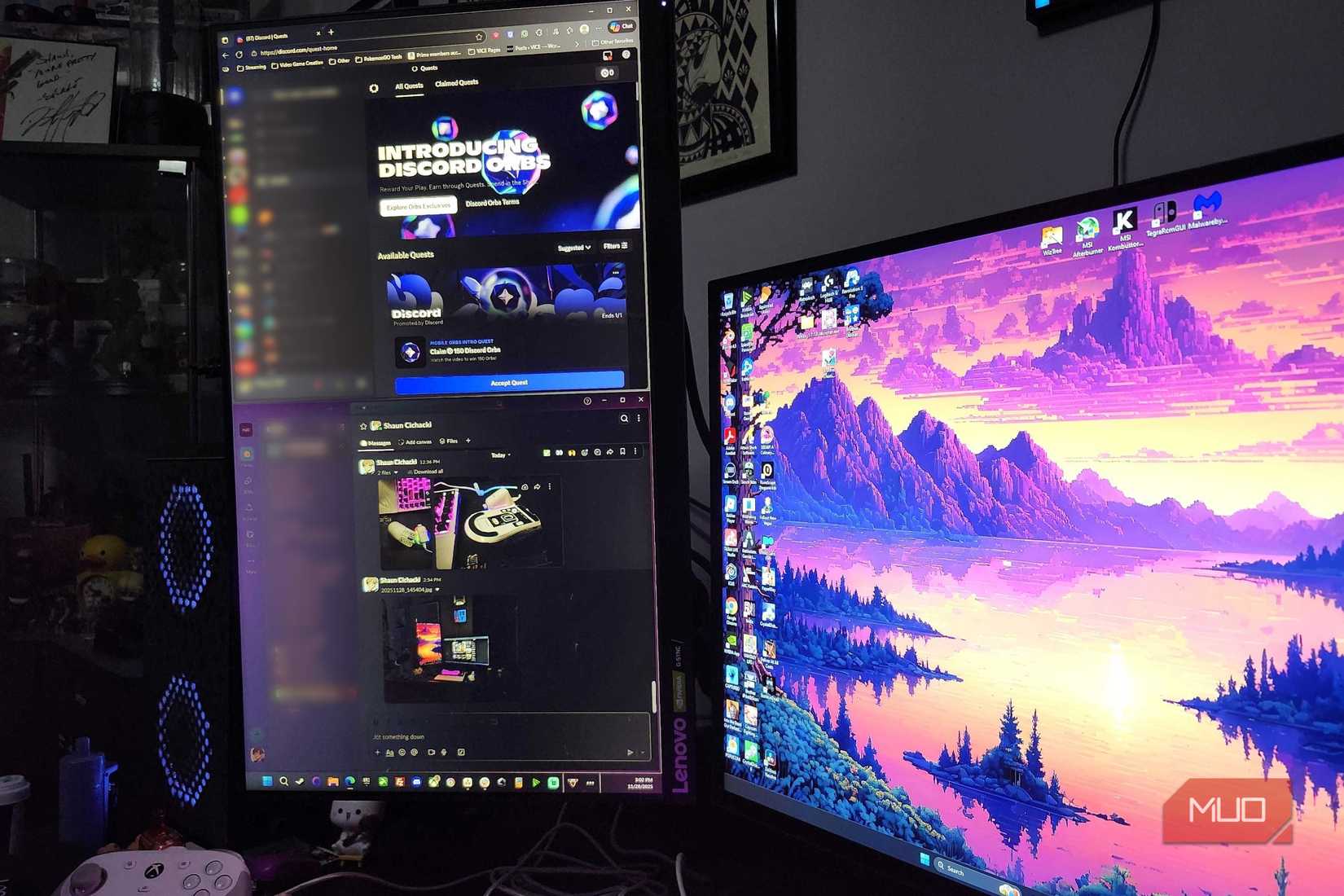 Display Extendered Disocrd Turning my second monitor vertical fixed a problem I didn’t know I had