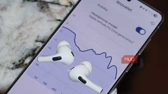 AirPods Pro 2 and their frequency response graph.