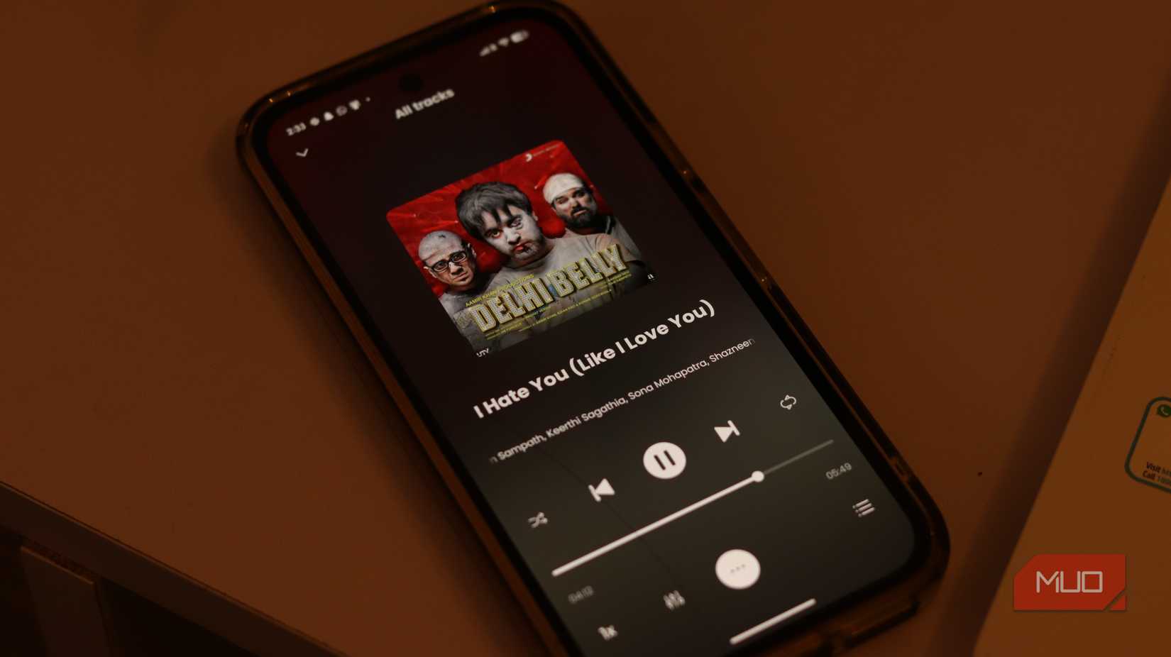 WinAmp music player screen .