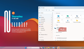 Windows 11 dekstop with Files app