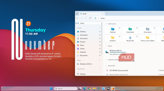 Windows 11 dekstop with Files app