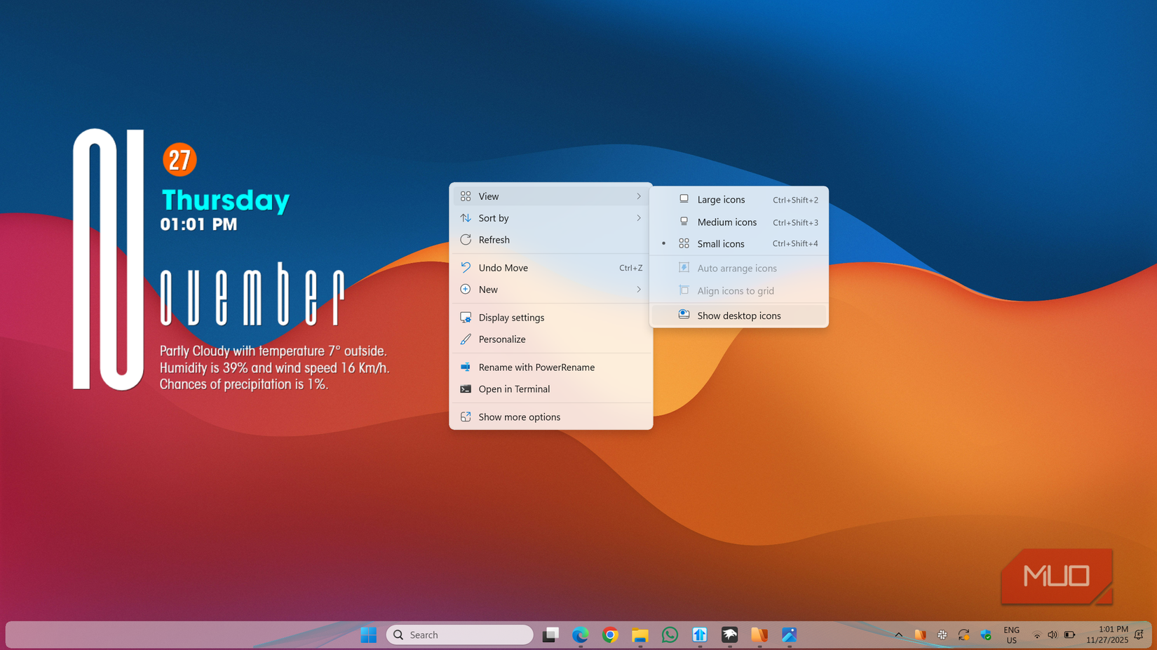 Windows 11 desktop with no icons