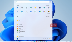 Windows 11 Start menu with list layout