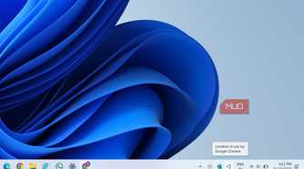 Windows taskbar showing location icon