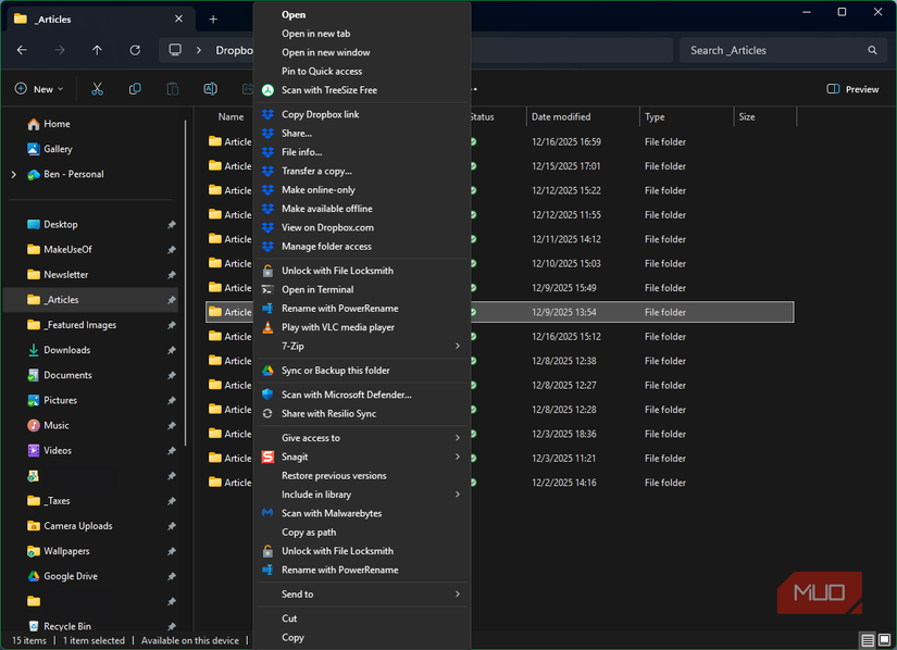 01 File Explorer Context Menu Clutter