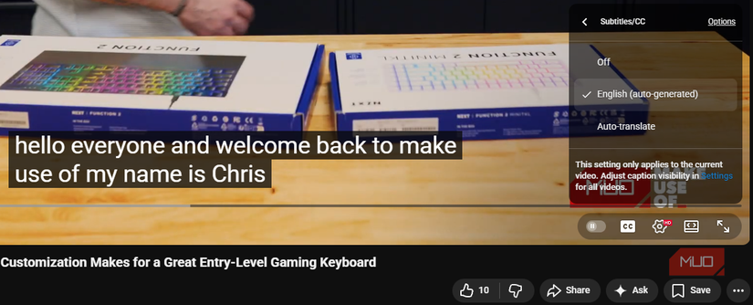 02 Opciones de subtítulos de YouTube