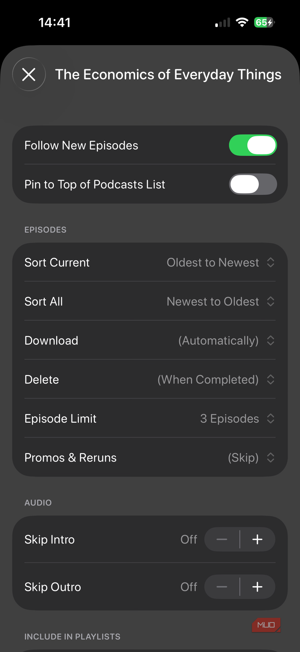 02b Opciones de podcast nublado