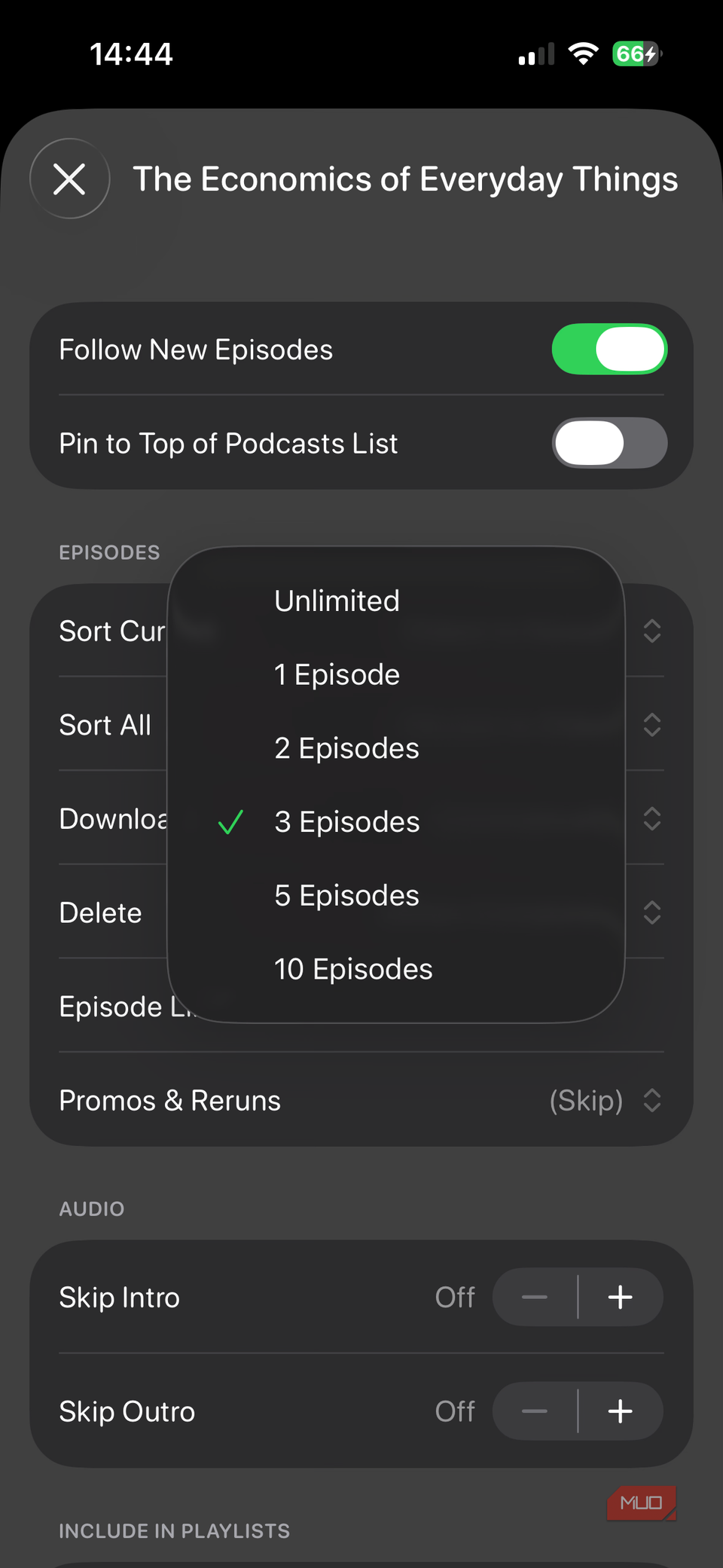 02c Controles del programa de podcasts nublados