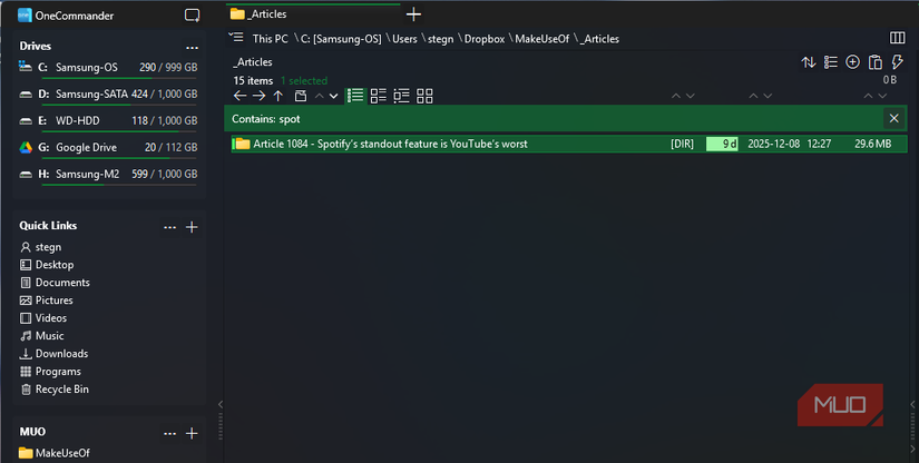 04 OneCommander Search